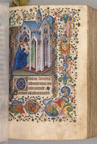 チャールズザノーブル、ナヴァール王1361-1425の時間：fol。 82vr、プレゼンテーション...、c。 1405年。 作： Master of the Brussels Initials and Associates