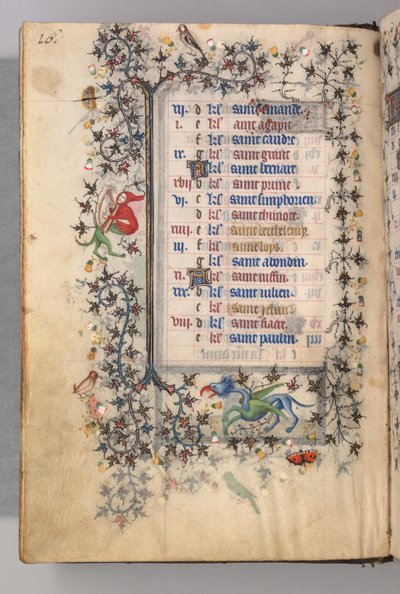 チャールズザノーブル、ナヴァール王1361-1425の時間：fol。 8月、8月、c。 1405年。 作： Master of the Brussels Initials and Associates