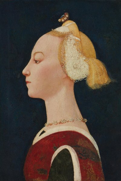 女性の肖像」、おそらく1450年代。 作： Master of the Castello Nativity