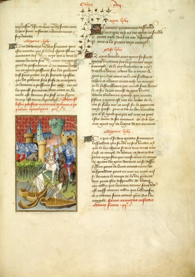Harley 4431, fol.125, テラモンの軍隊がトロイに入る, from 