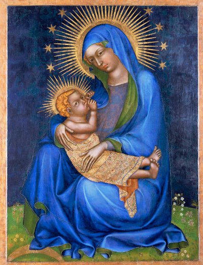 聖母（木にテンペラ） 作： Master of the Cycle of Vyssi Brod