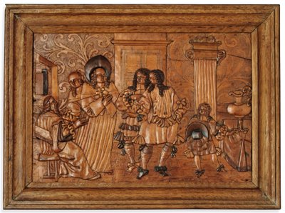 エゲルインターシャパネル、17世紀半ば 作： Master of the Decorated Background