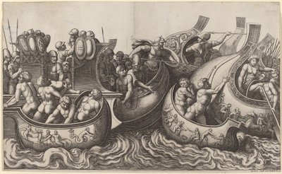 海戦 作： Master of the Die after Giulio Romano