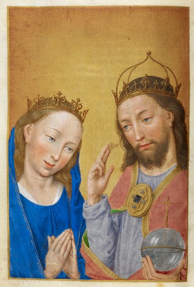 キリストと聖母マリア。 作： Master of the Dresden Prayer Books