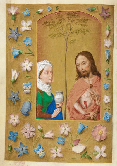 悲しみの男とマグダラのマリア. 作： Master of the Dresden Prayer Books