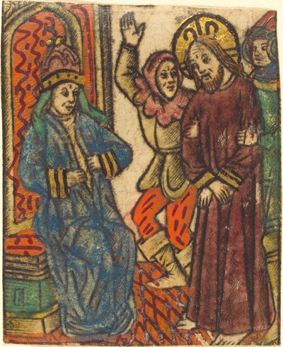 カヤパの前のキリスト 作： Master of the Dutuit Mount of Olives after Master of St. Erasmus