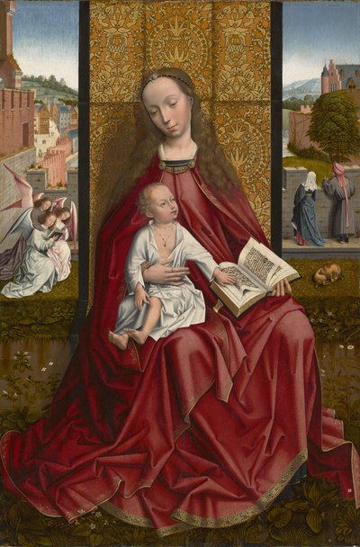 聖母子の即位、1500年頃 作： Master of the Embroidered Foliage