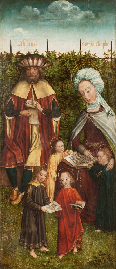 聖アン家三連祭壇画、右パネル、1500～1510年頃。 作： Master of the Family of Saint