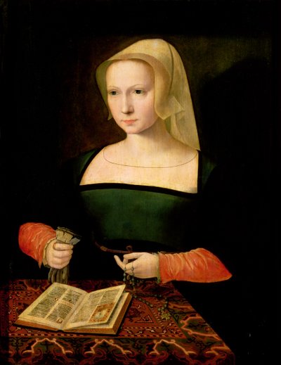 若い女性の肖像画（パネル） 作： Master of the Female Half Lengths