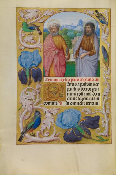 聖ペトロとパウロ 作： Master of the First Prayer Book of Maximilian