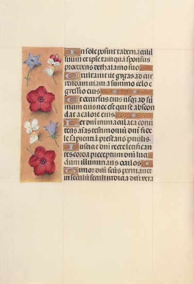 スペイン女王イザベラ女王の時間：フォル。 101v、c。 1500。 作： Master of the First Prayerbook of Maximillian