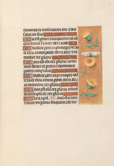 女王イザベラカトリック、スペイン女王の時間：フォル。 103r、c。 1500。 作： Master of the First Prayerbook of Maximillian