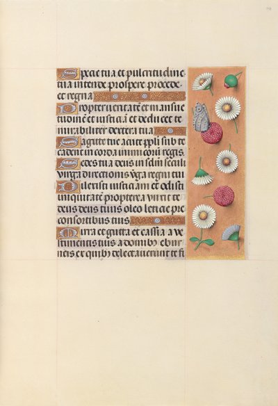 スペイン女王イザベラの時間：  フォル104r 作： Master of the First Prayerbook of Maximillian