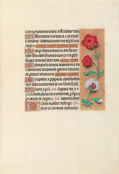 スペイン女王イザベラ女王の時間：フォル。 105r、c。 1500。 作： Master of the First Prayerbook of Maximillian