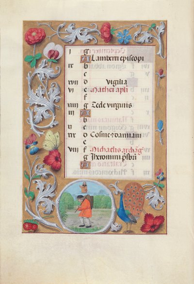 女王イザベラカトリック、スペイン女王の時間：フォル。 9月10日c。 1500。 作： Master of the First Prayerbook of Maximillian