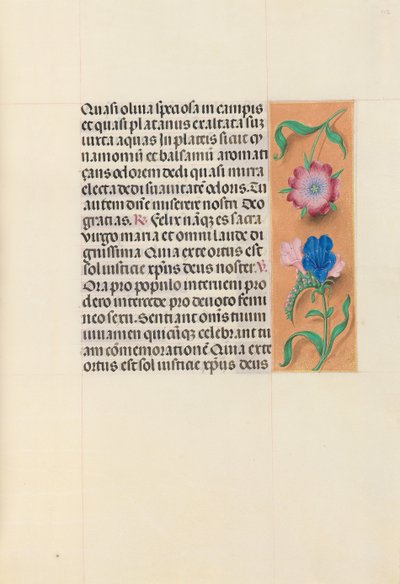 スペイン女王イザベラ女王の時間：フォル。 112r、c。 1500。 作： Master of the First Prayerbook of Maximillian