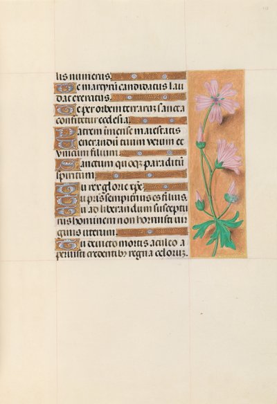 女王イザベラカトリック、スペイン女王の時間：フォル。 113r、c。 1500。 作： Master of the First Prayerbook of Maximillian