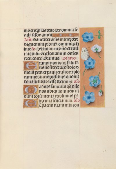 女王イザベラカトリック、スペイン女王の時間：フォル。 130r、c。 1500。 作： Master of the First Prayerbook of Maximillian