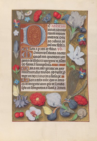 女王イザベラカトリック、スペイン女王の時間：フォル。 137r、c。 1500。 作： Master of the First Prayerbook of Maximillian