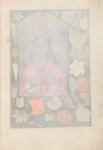 女王イザベラカトリック、スペイン女王の時間：フォル。 14r、c。 1500。 作： Master of the First Prayerbook of Maximillian