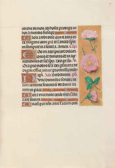 スペイン女王イザベラ女王の時間：フォル。 157r、c。 1500。 作： Master of the First Prayerbook of Maximillian