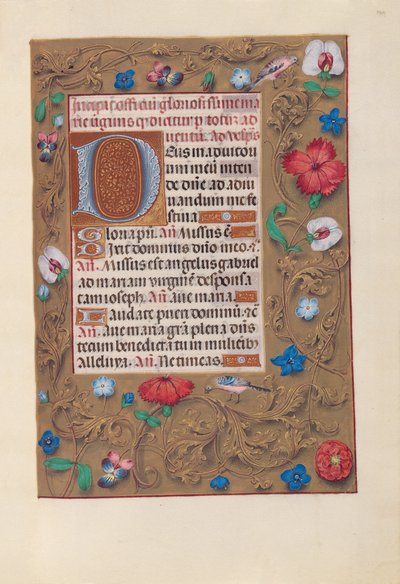 スペイン女王イザベラの時間：  フォル160r 作： Master of the First Prayerbook of Maximillian