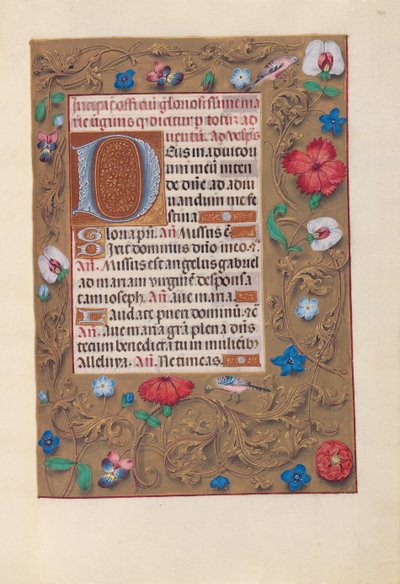 女王イザベラカトリック、スペイン女王の時間：フォル。 160r、c。 1500。 作： Master of the First Prayerbook of Maximillian