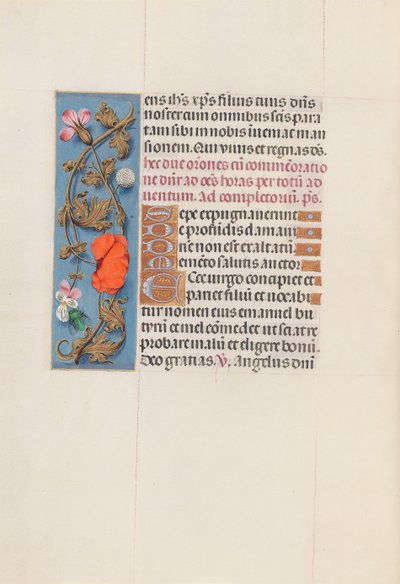女王イザベラカトリック、スペイン女王の時間：フォル。 161v、c。 1500。 作： Master of the First Prayerbook of Maximillian