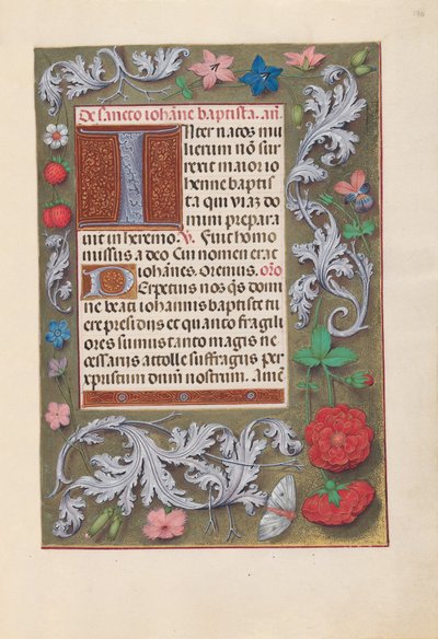 スペイン女王イザベラの時間：  フォル170r 作： Master of the First Prayerbook of Maximillian