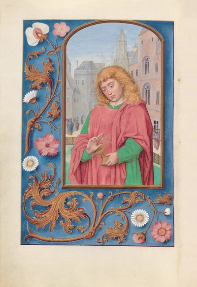 スペイン女王イザベラの時間：  フォル171, 聖ヨハネ福音書記者 作： Master of the First Prayerbook of Maximillian