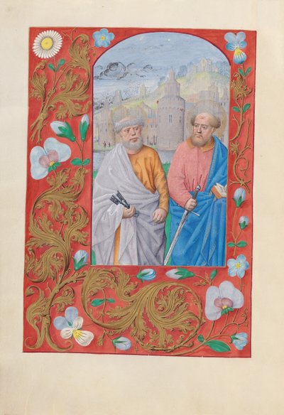 スペイン女王イザベラ女王の時間：フォル。 173v、Saints Peter＆Paul、c。 1500。 作： Master of the First Prayerbook of Maximillian