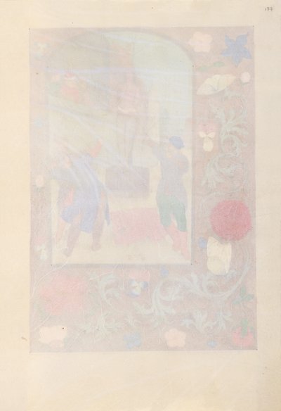 スペイン女王イザベラの時間：  フォル177r 作： Master of the First Prayerbook of Maximillian