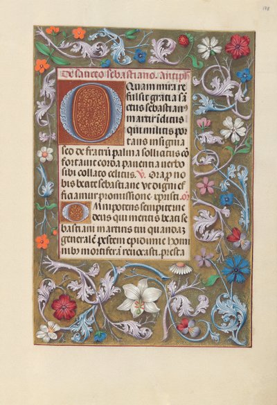 スペイン女王イザベラ女王の時間：フォル。 178r、c。 1500。 作： Master of the First Prayerbook of Maximillian