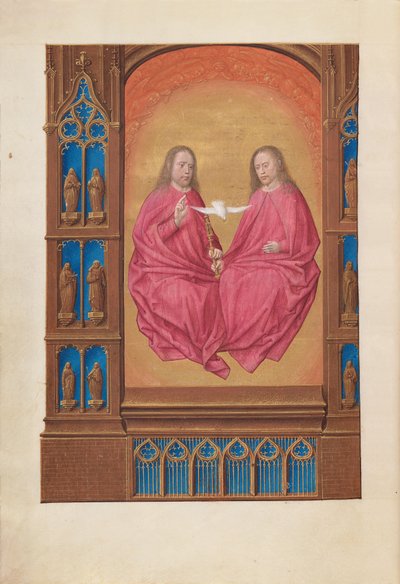スペイン女王イザベラの時間：  フォル17v、三位一体 作： Master of the First Prayerbook of Maximillian