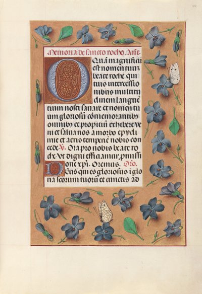 女王イザベラカトリック、スペイン女王の時間：フォル。 182r、c。 1500。 作： Master of the First Prayerbook of Maximillian