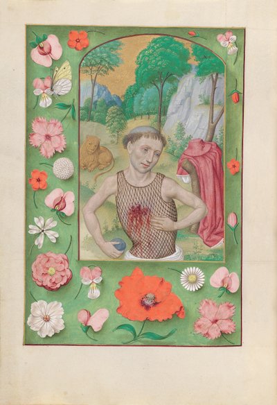 スペイン女王イザベラ女王の時間：フォル。 185v、聖ジェローム、c。 1500。 作： Master of the First Prayerbook of Maximillian