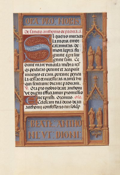 女王イザベラカトリック、スペイン女王の時間：フォル。 188r、c。 1500。 作： Master of the First Prayerbook of Maximillian