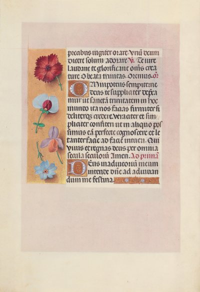 女王イザベラカトリック、スペイン女王の時間：フォル。 18v、c。 1500。 作： Master of the First Prayerbook of Maximillian
