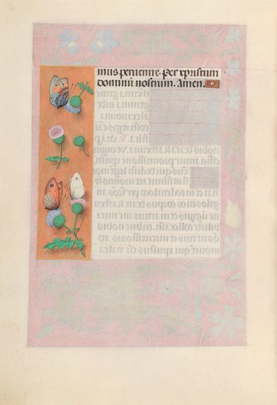 スペイン女王イザベラ女王の時間：フォル。 190v、c。 1500。 作： Master of the First Prayerbook of Maximillian