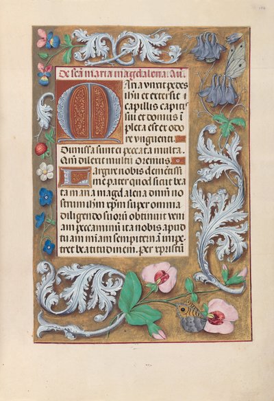 スペイン女王イザベラの時間：  フォル194r 作： Master of the First Prayerbook of Maximillian