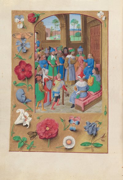 女王イザベラカトリック、スペイン女王の時間：フォル。 195v、聖スザンヌ、c。 1500。 作： Master of the First Prayerbook of Maximillian