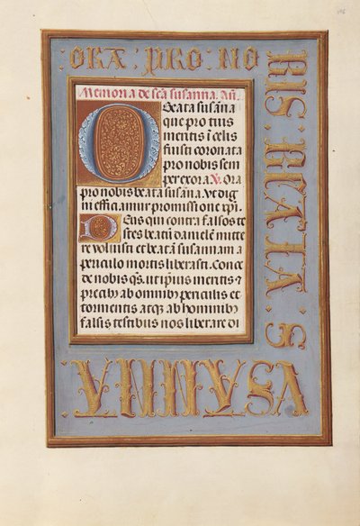 スペイン女王イザベラの時間：  フォル196r 作： Master of the First Prayerbook of Maximillian