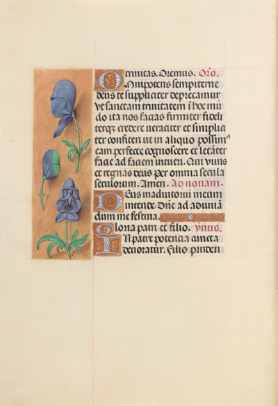 スペイン女王イザベラ女王の時間：フォル。 20v、c。 1500。 作： Master of the First Prayerbook of Maximillian