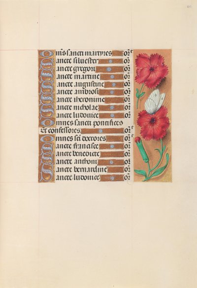 スペイン女王イザベラ女王の時間：フォル。 212r、c。 1500。 作： Master of the First Prayerbook of Maximillian
