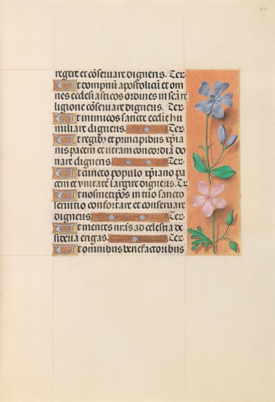 女王イザベラカトリック、スペイン女王の時間：フォル。 214r、c。 1500。 作： Master of the First Prayerbook of Maximillian