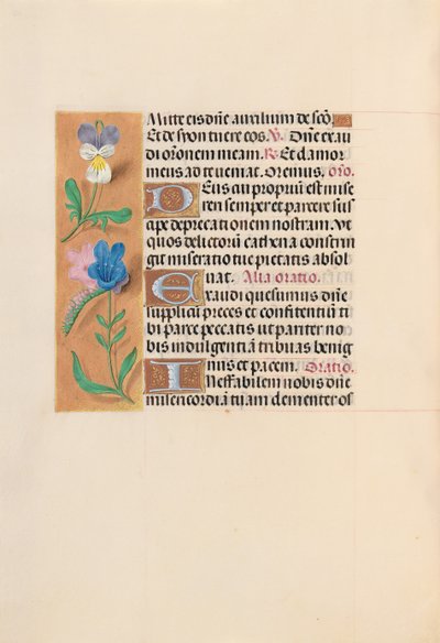 スペイン女王イザベラ女王の時間：フォル。 216v、c。 1500。 作： Master of the First Prayerbook of Maximillian