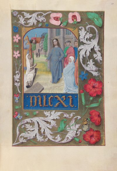女王イザベラカトリック、スペイン女王の時間：フォル。 220r、ラザロの復活、c。 1500。 作： Master of the First Prayerbook of Maximillian