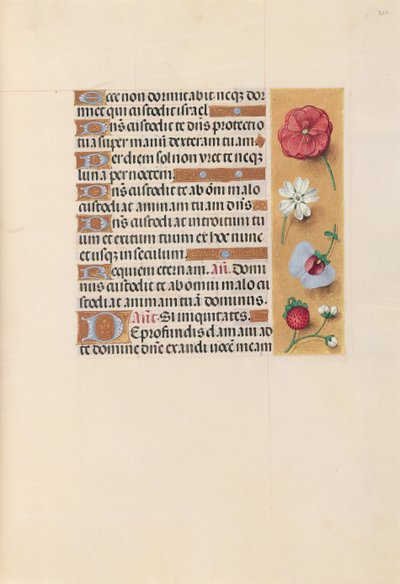 スペイン女王イザベラ女王の時間：フォル。 222r、c。 1500。 作： Master of the First Prayerbook of Maximillian