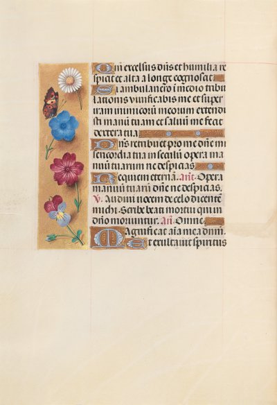 スペイン女王イザベラ女王の時間：フォル。 223v、c。 1500。 作： Master of the First Prayerbook of Maximillian