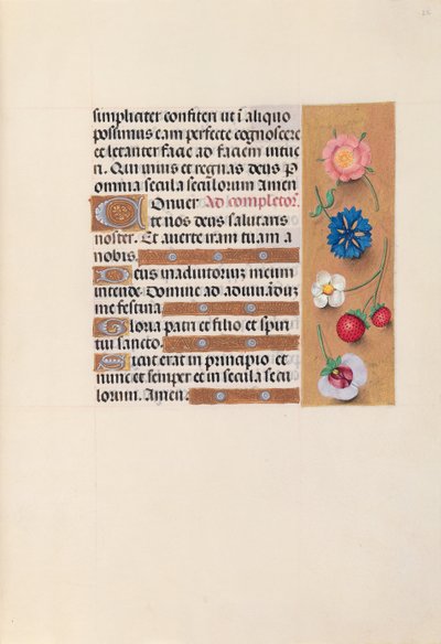 女王イザベラカトリック、スペイン女王の時間：フォル。 22r、c。 1500。 作： Master of the First Prayerbook of Maximillian